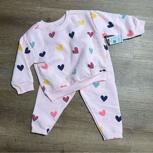 NEW NWT Garanimals Kids Girls Infant Baby Pink Heart Outfit Size 12M